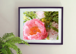 Peonies Bouquet Print